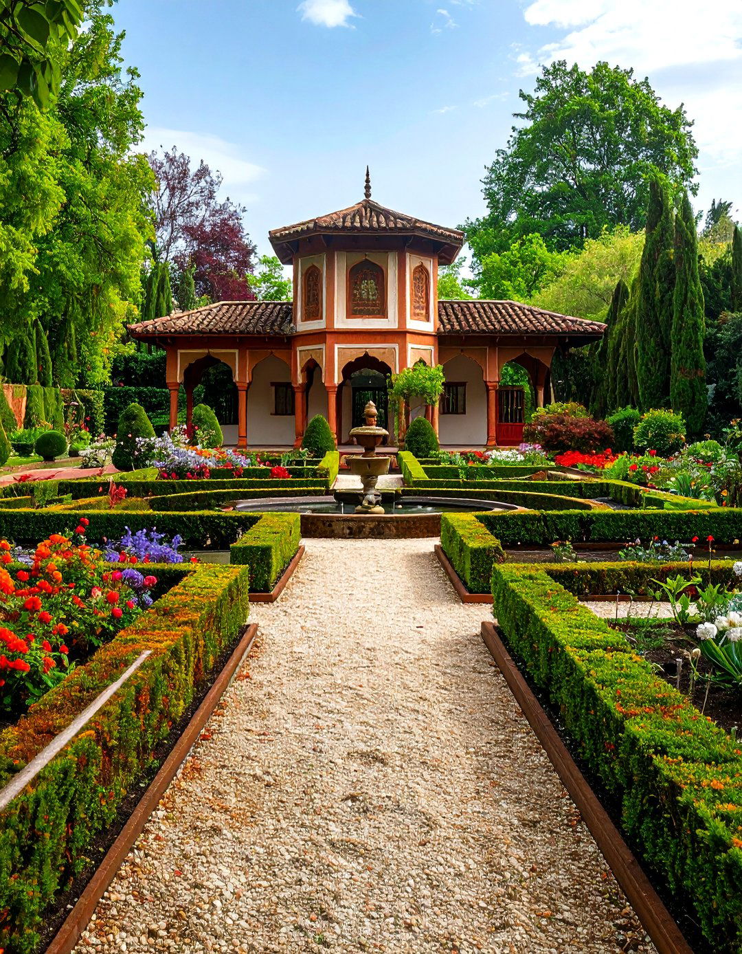 Mughal Charbagh Inspired Four Quadrant Parterre - 25 parterre garden ideas
