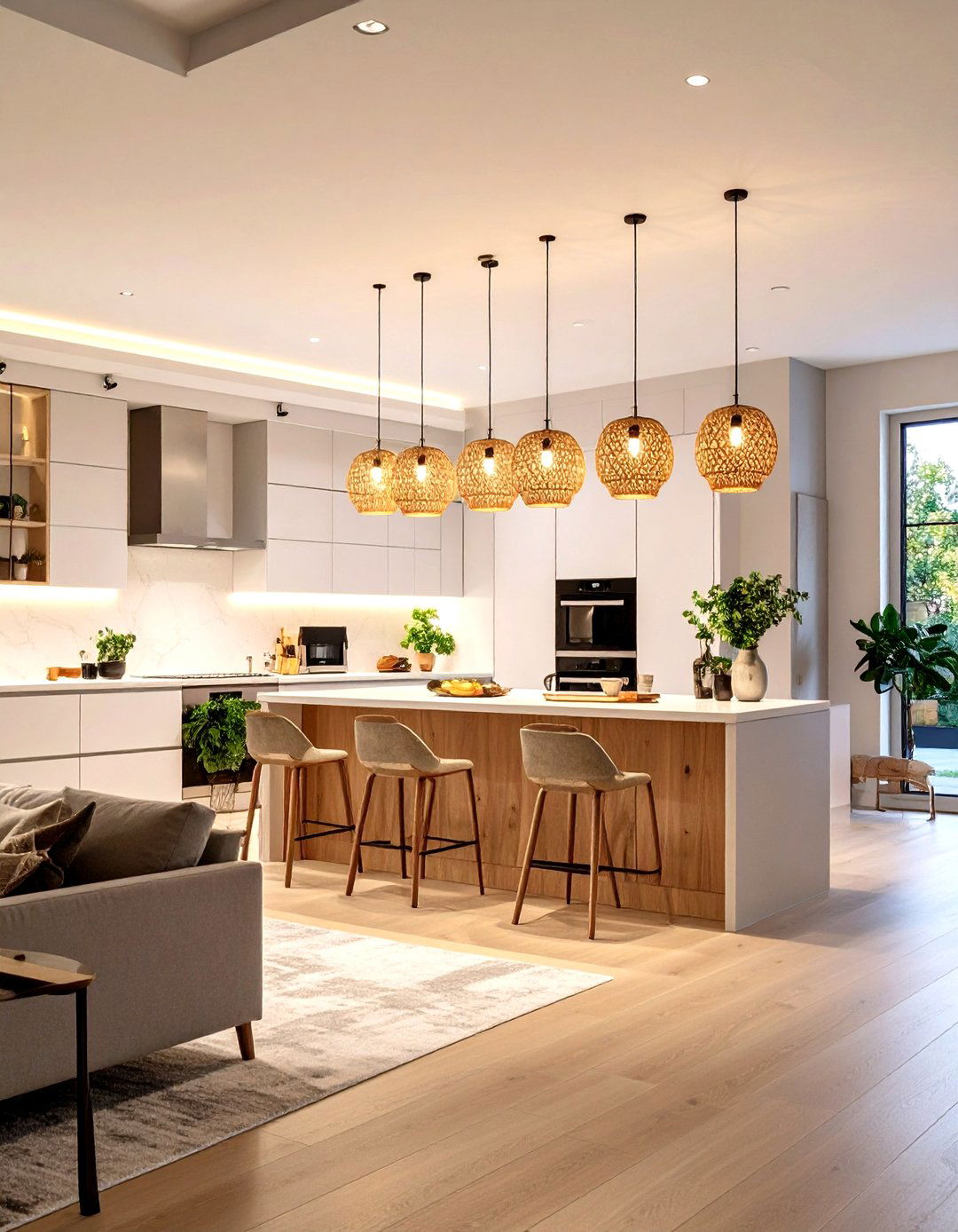 Multi Layer Lighting Plan - 25 open kitchen living room ideas
