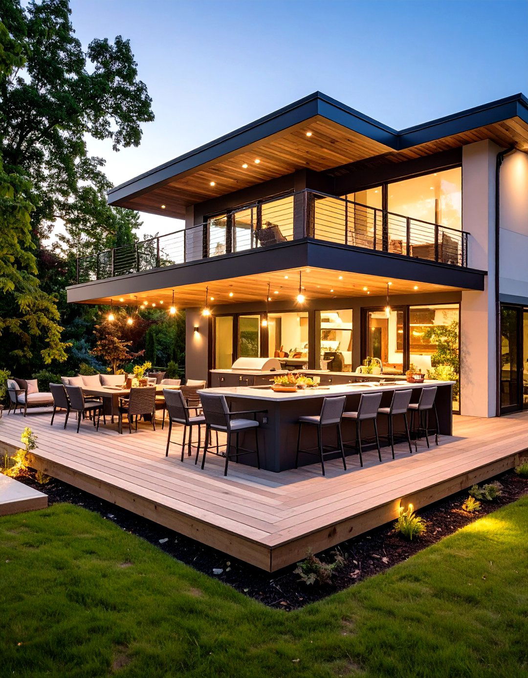 Multi Level Deck Kitchen Zones Traffic Smartly - 25 outdoor kitchen on deck