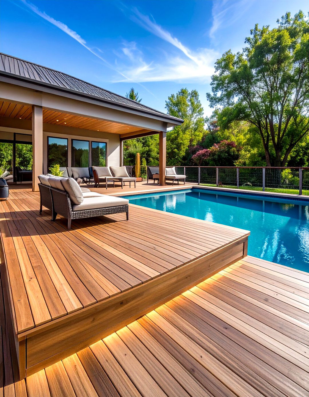 Multi Level Deck Seating for an Above Ground Pool - 25 above ground pool landscaping ideas