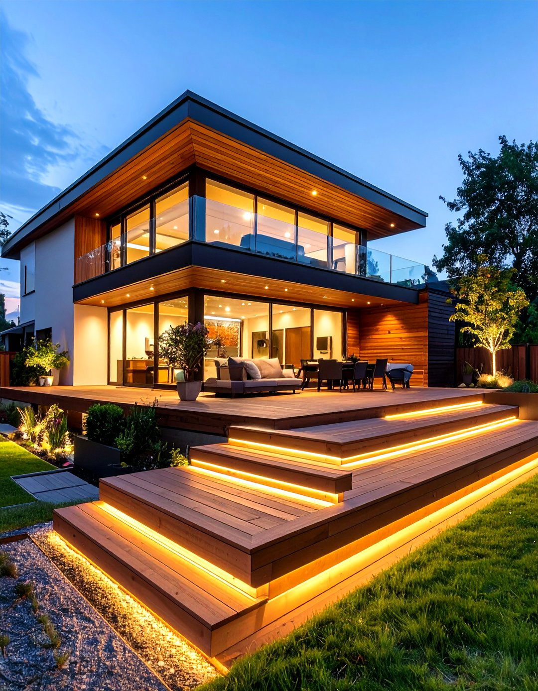 Multi Level Deck Zones Outdoor Living Space - 25 outdoor living space ideas