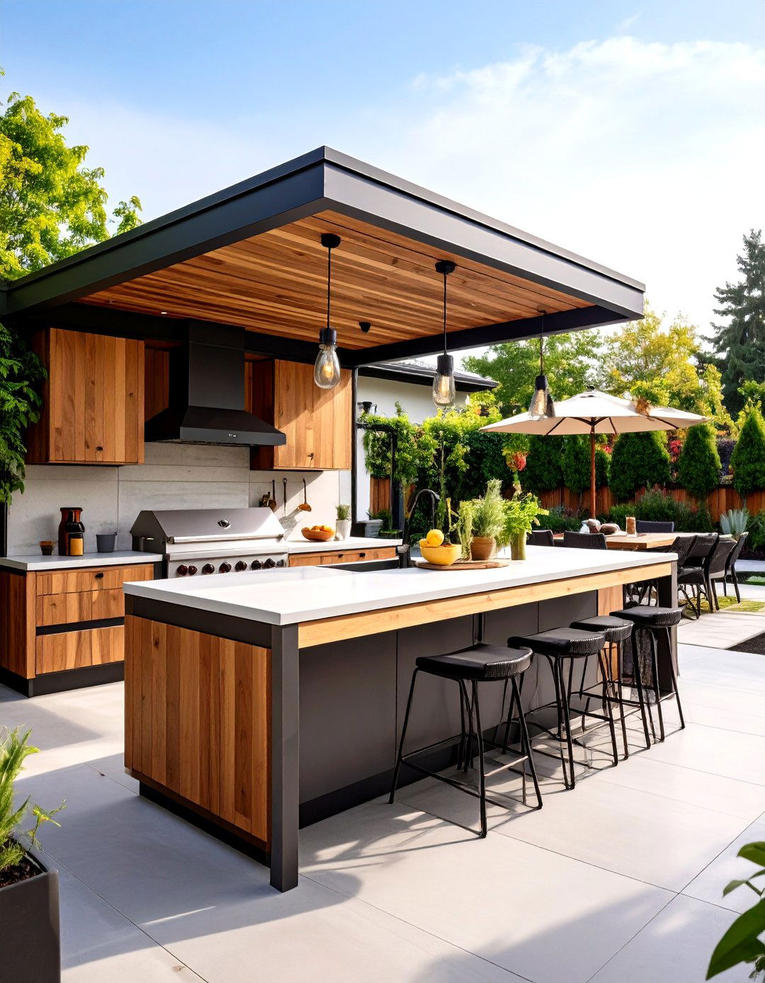 Multi Level Prep Cook Serve Outdoor Kitchen Island - 25 outdoor kitchen island ideas