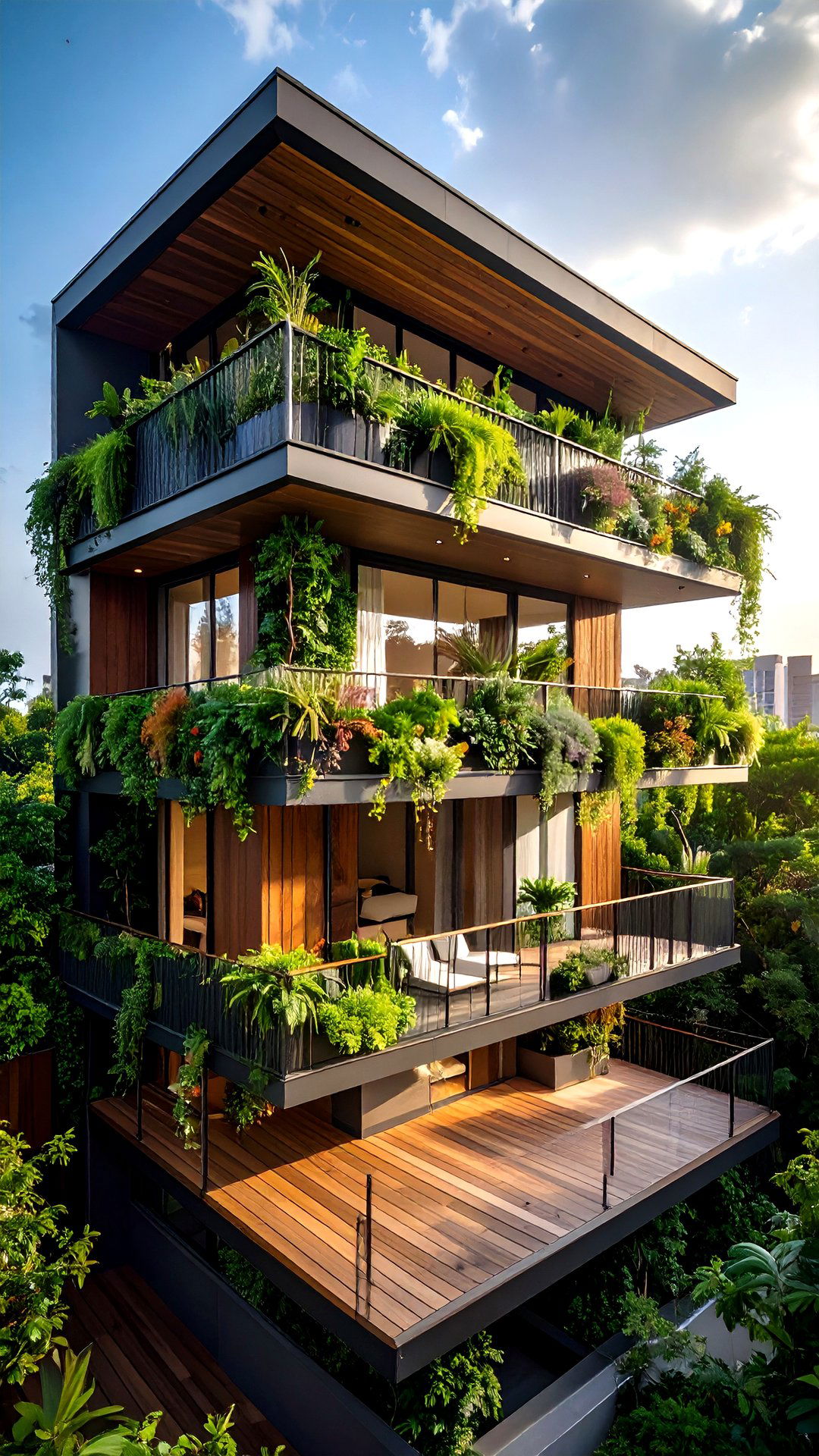 Multi Level Tiered Cantilever Balcony System - 25 cantilever balcony ideas
