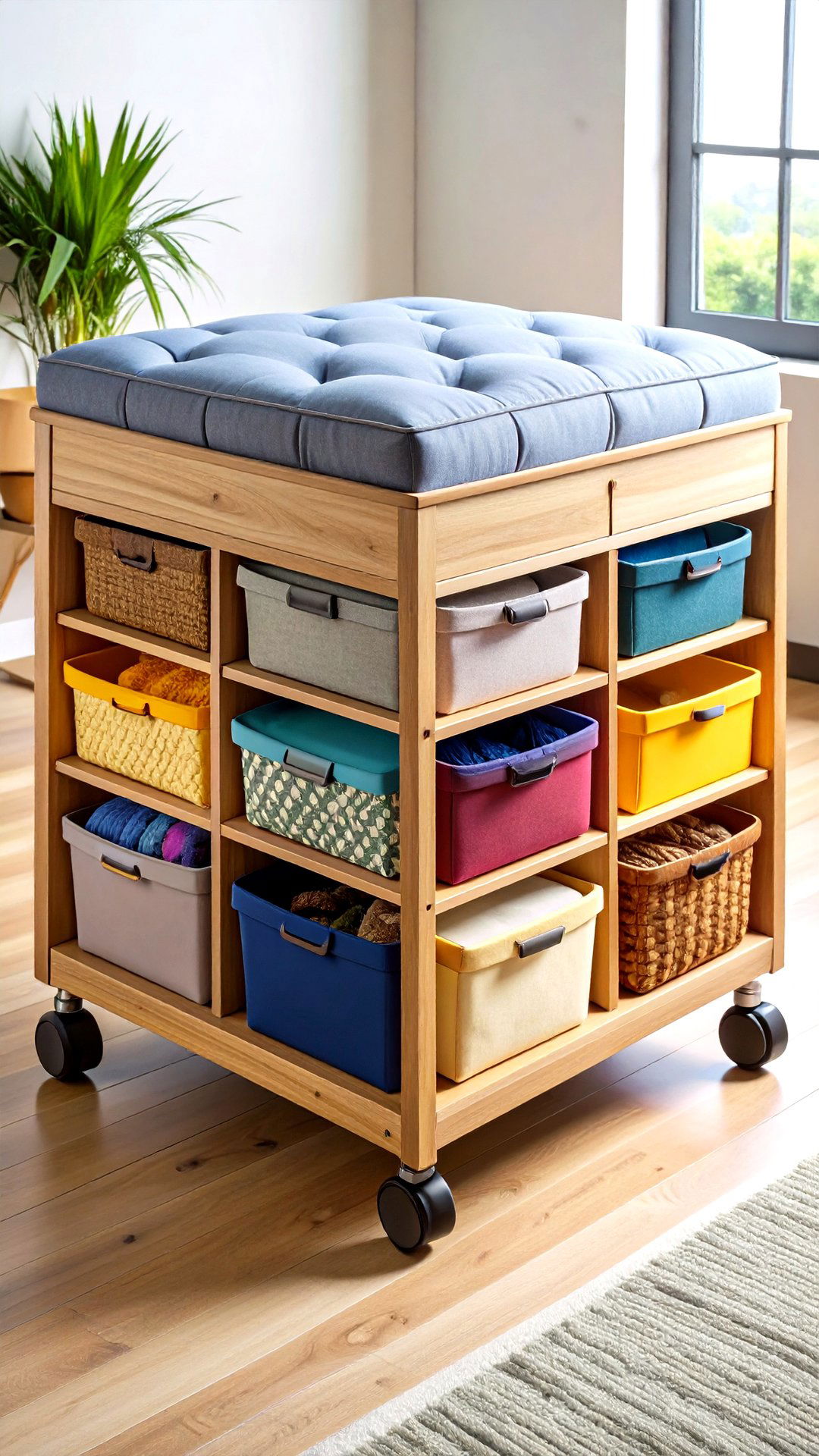 Multi Use Storage Ottomans for Hidden Clothes Storage - 25 clothes storage ideas