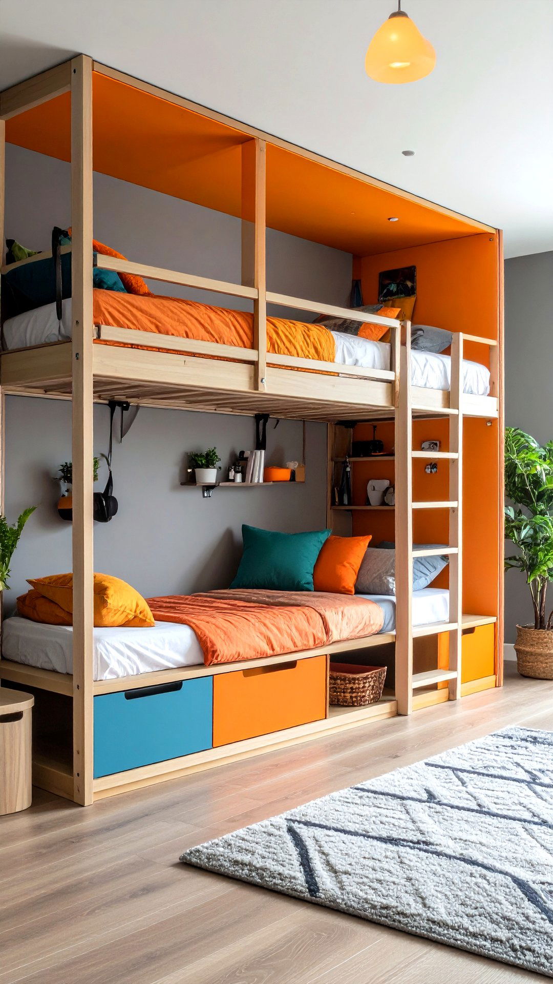 Multipurpose Flex Bunk Room with Murphy Bunks - 25 bunk room ideas