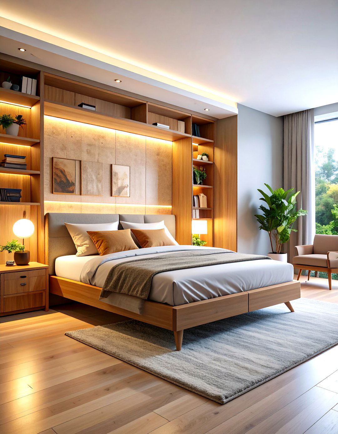 Murphy Style Fold Down Daybed Clears Floor by Day - 25 daybed ideas for small spaces