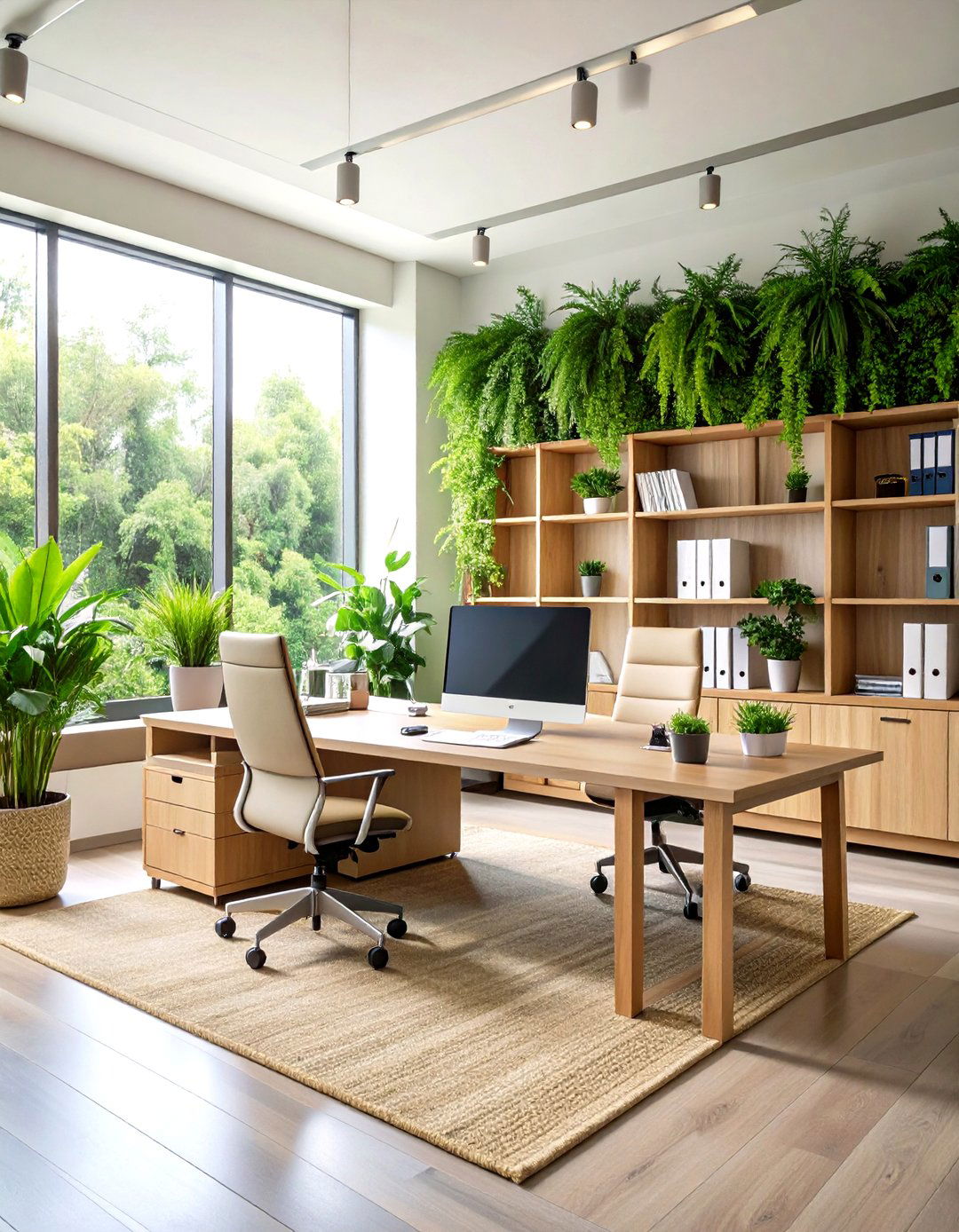 Natural Grasscloth Office Wallpaper to Bring the Outdoors Inside - 25 office wallpaper ideas