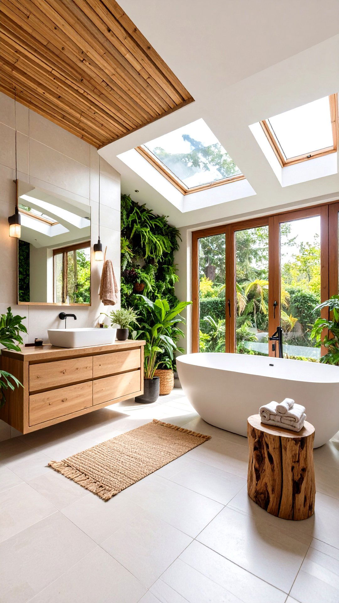 Nature Infused Bathroom Retreat - 25 aesthetic bathroom ideas