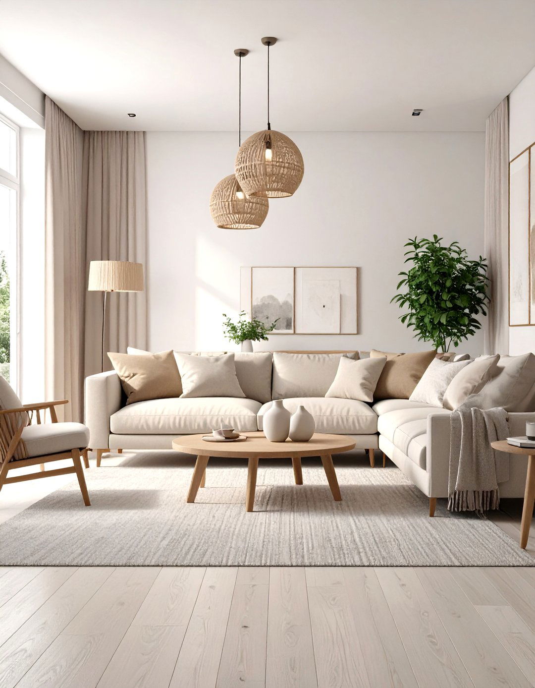Neutral Monochrome Schemes Calm a Busy Living Room - 25 apartment small living room ideas