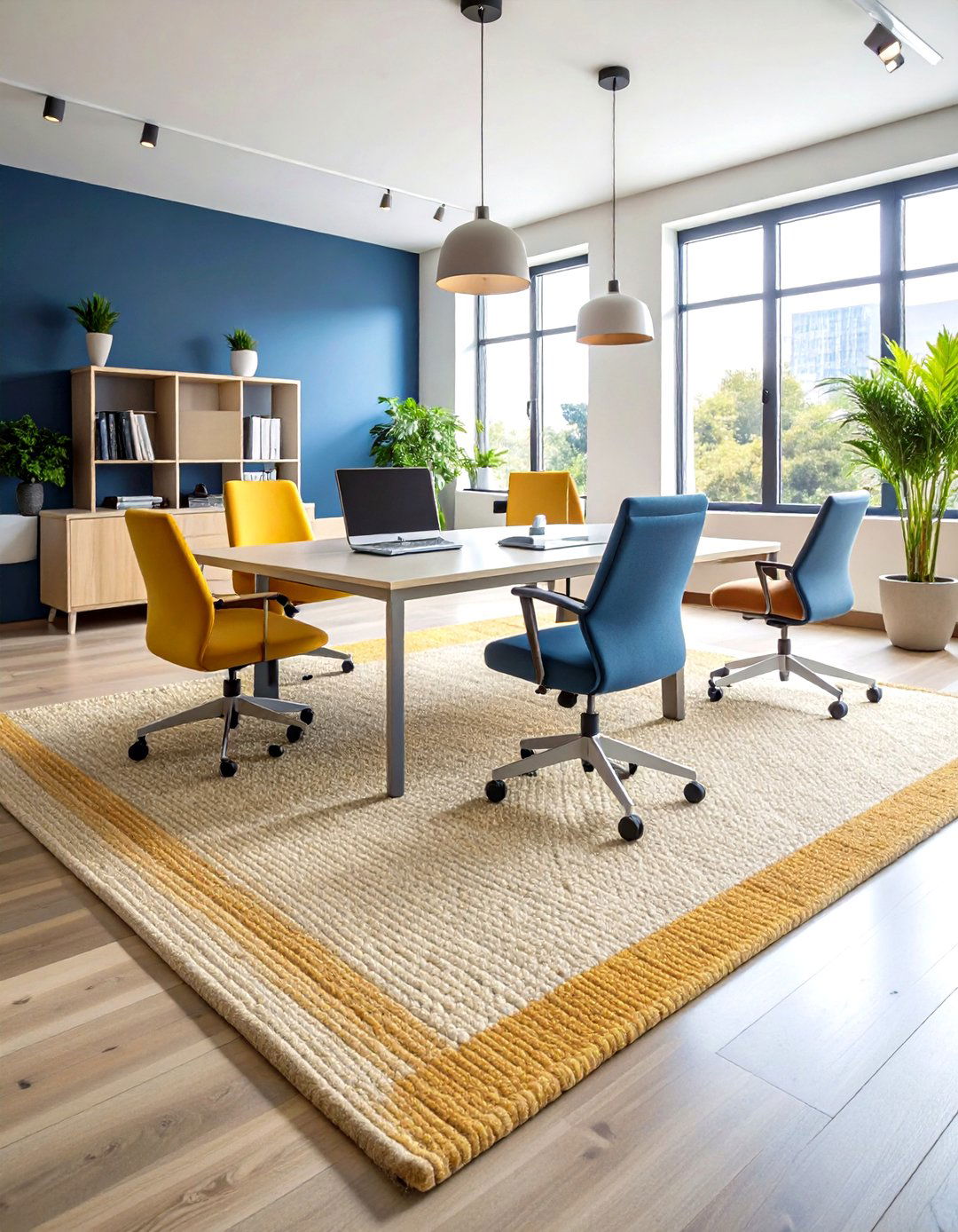 Neutral Sisal Rug for a Minimalist Vibe - 25 office rug ideas