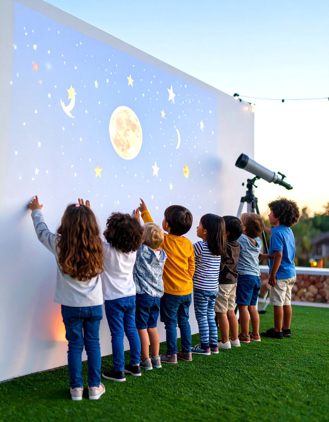 Night Sky Projection Experience - 25 eyfs outdoor area ideas