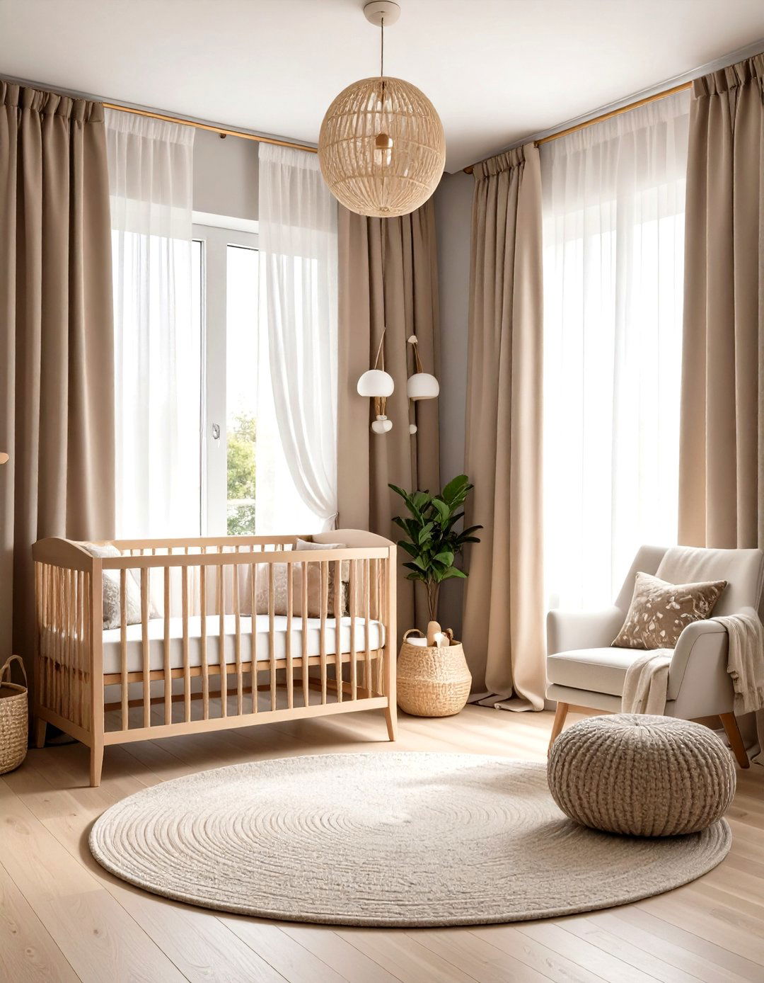 OEKO TEX Blackout Curtains - 25 neutral nursery ideas