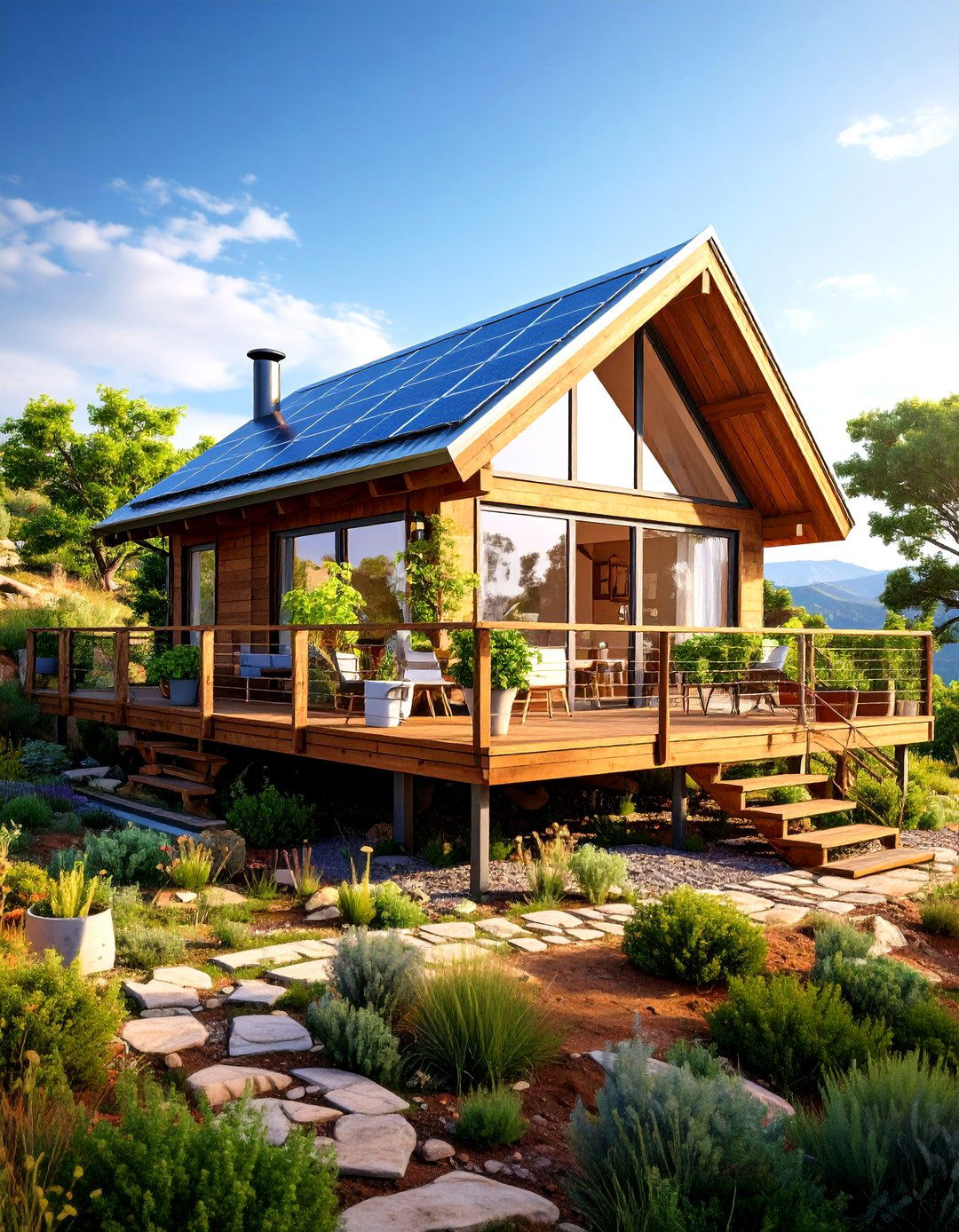 Off Grid Rain Harvesting Balcony A Frame - 25 a frame house with balcony