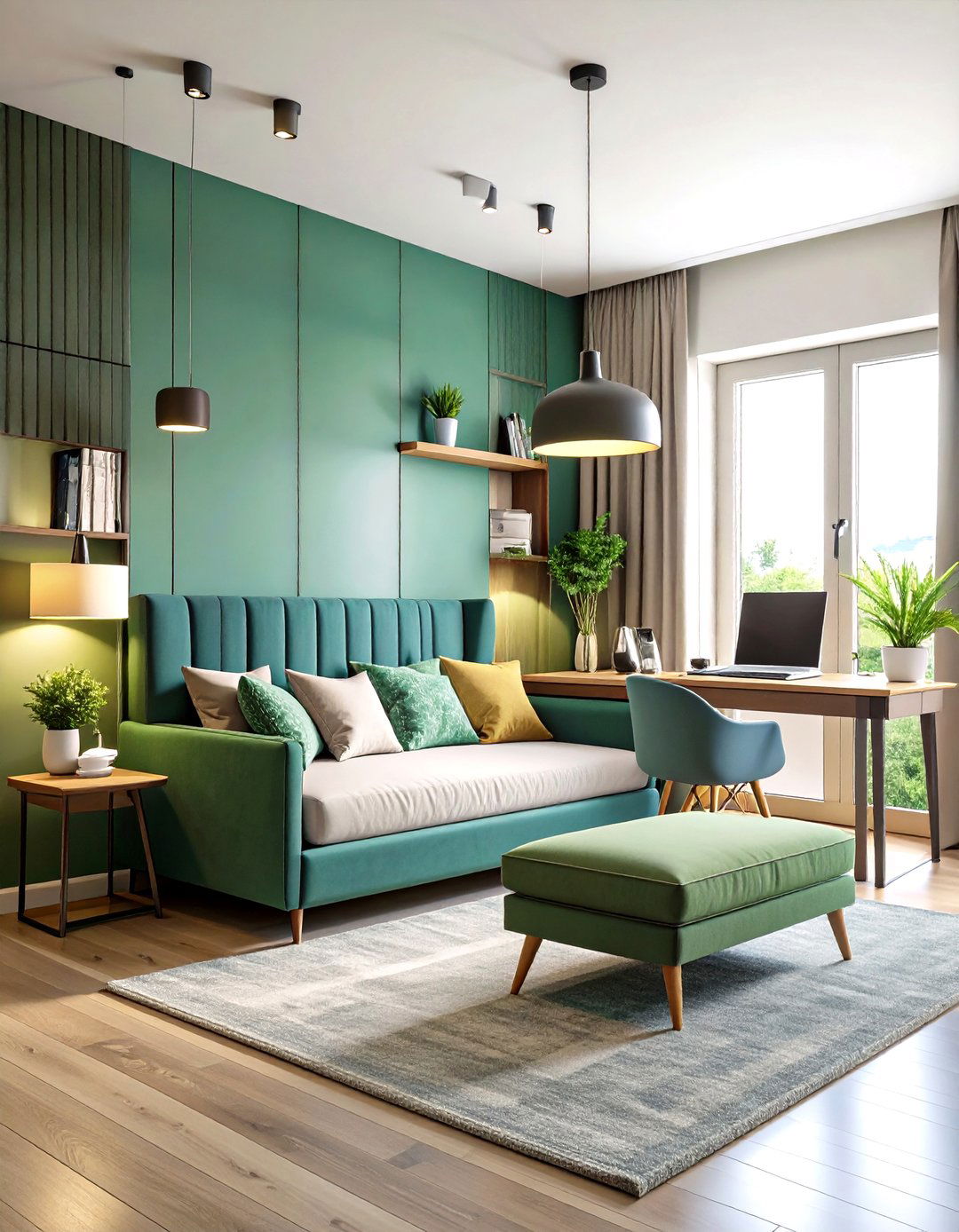 Office Daybed Converts Work Zone into Guest Suite - 25 daybed ideas for small spaces