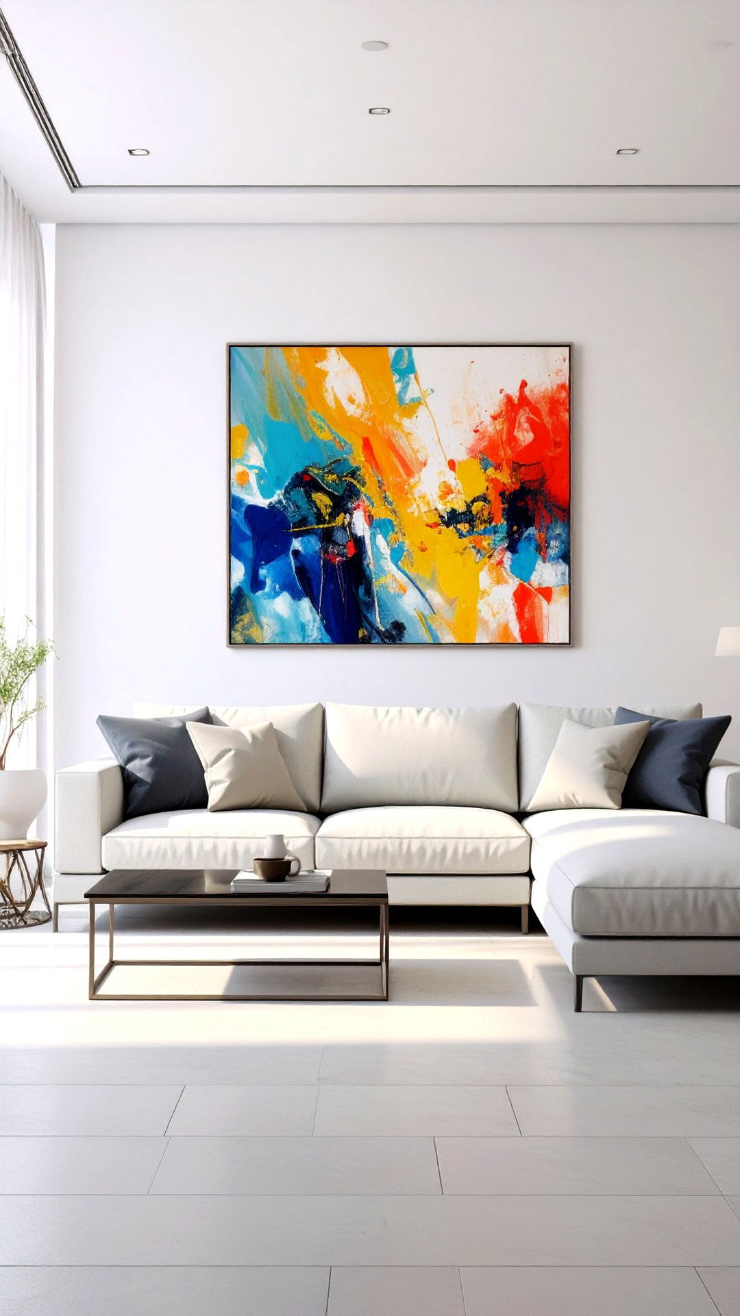 Offset Statement Art for Asymmetrical Balance - 25 asymmetrical balance interior design ideas