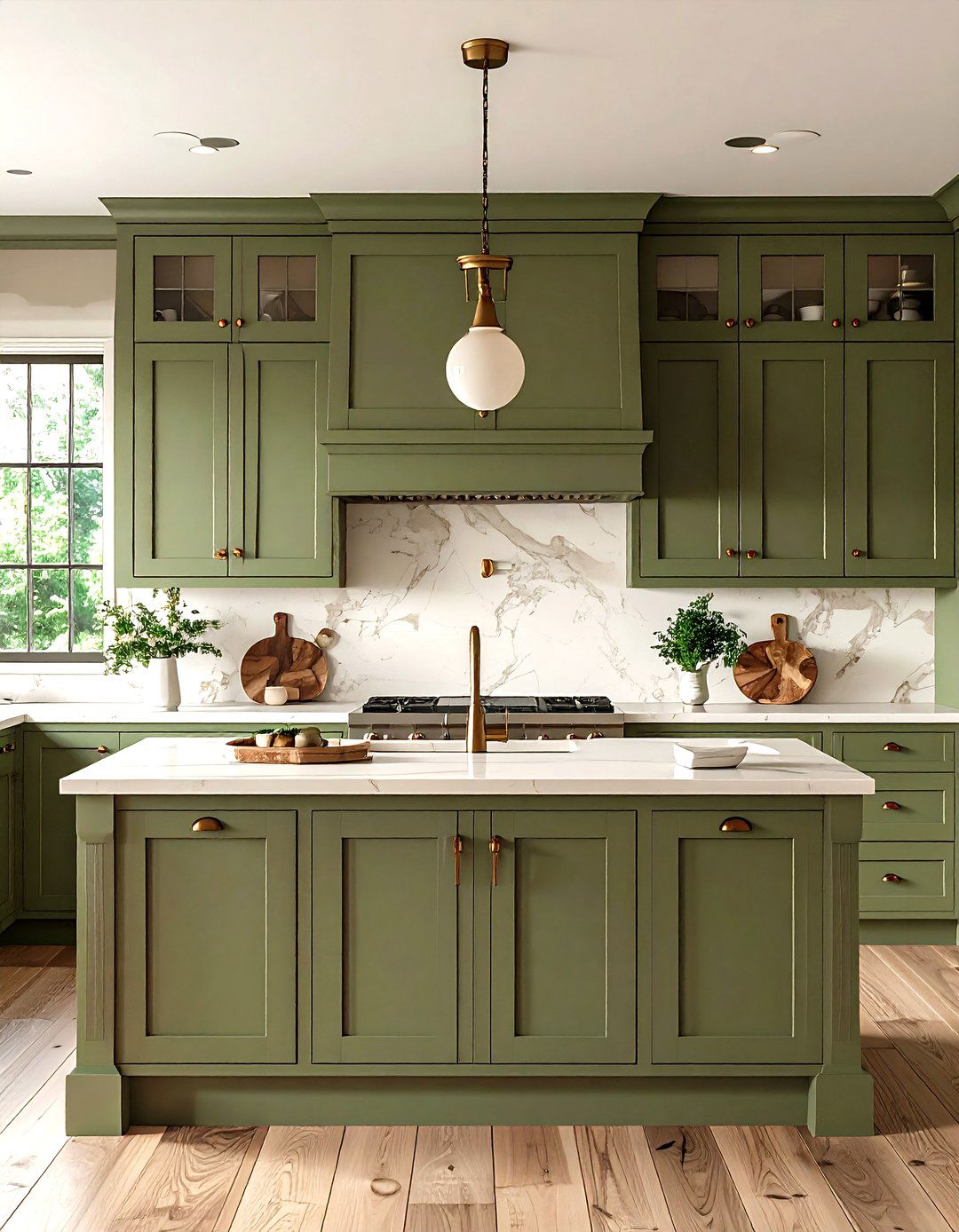 Olive Green Brass Glam - 25 olive green room ideas