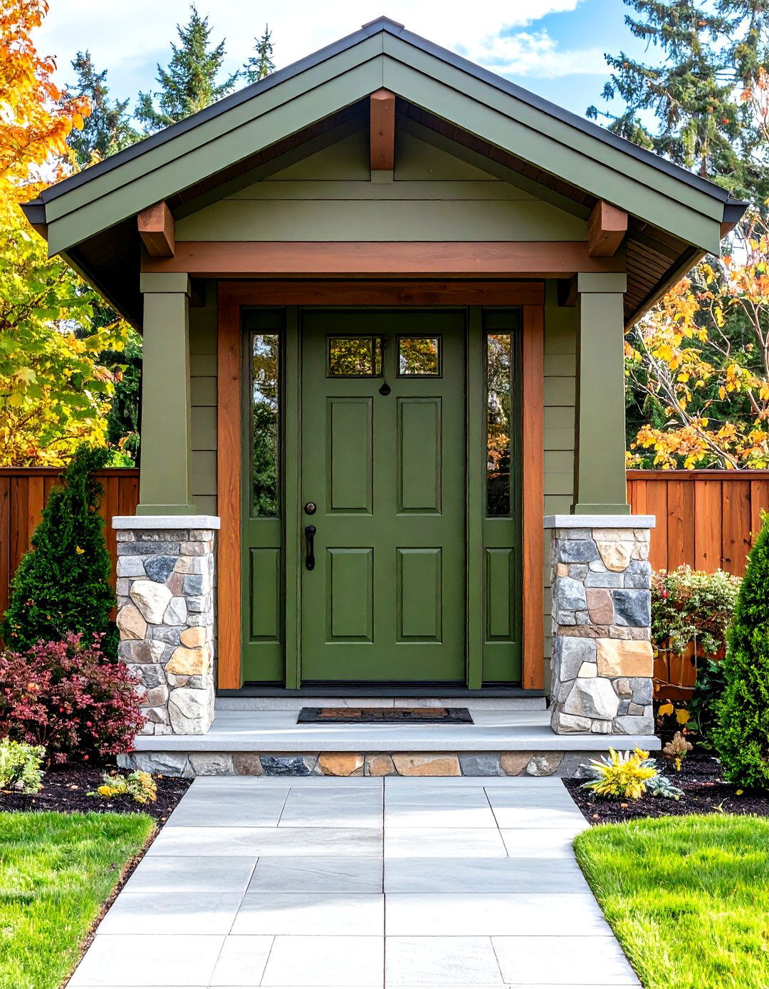 Olive Green Front Door to Boost Resale Value - 25 olive green front door ideas