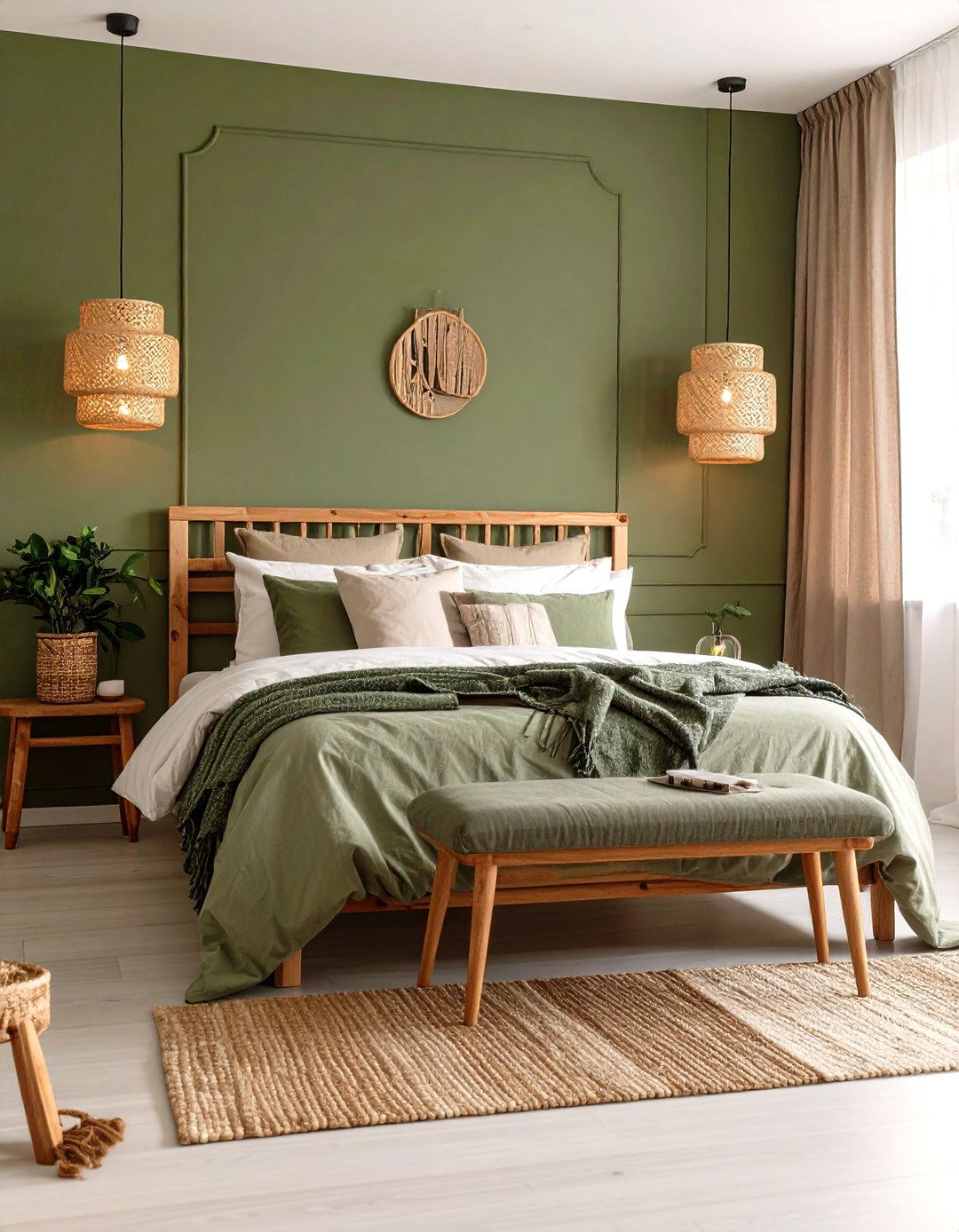 Olive Green Scandinavian Serenity - 25 olive green bedroom ideas