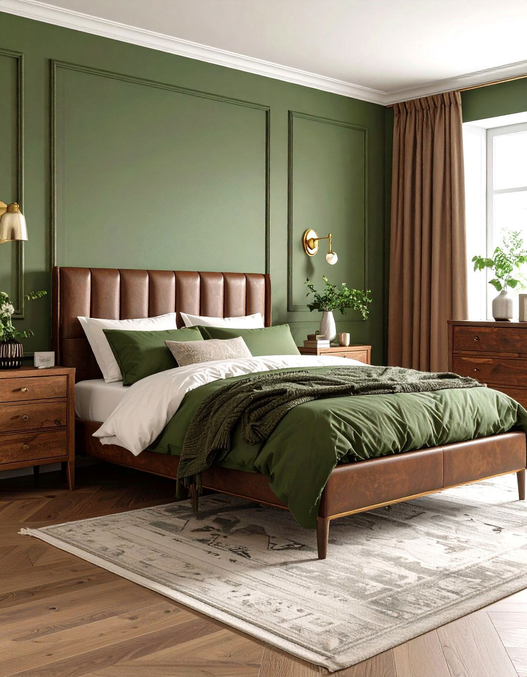 Olive Green and Brass for Subtle Glam - 25 olive green bedroom ideas