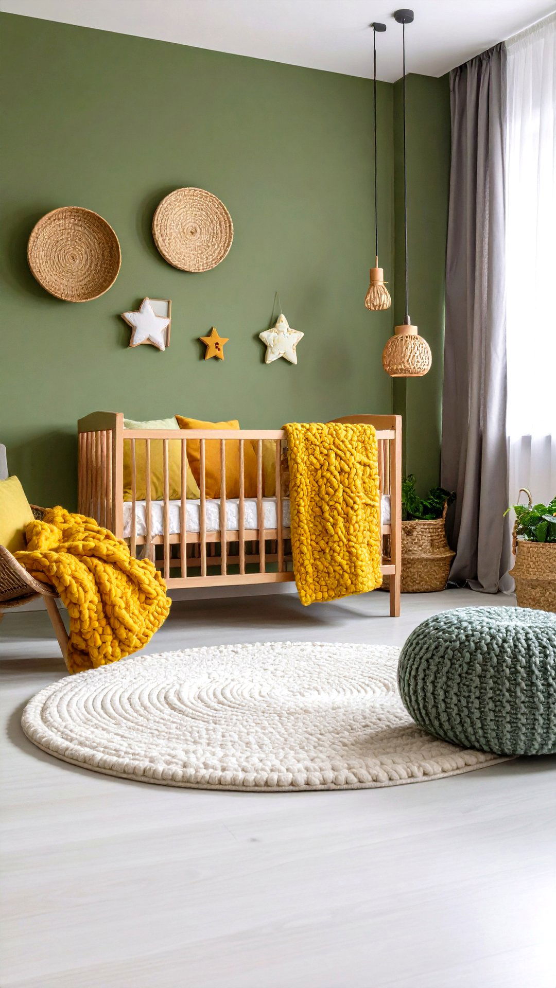 Olive Toned Gender Neutral Green Nursery Calm - 25 green nursery ideas