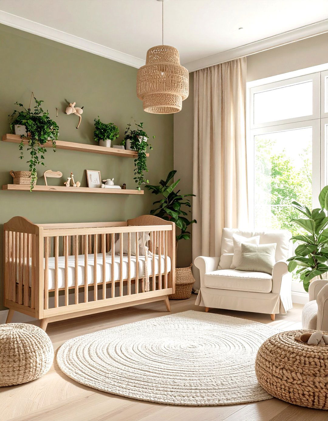 Olive and Cream Nature Nursery Color - 25 nursery color ideas