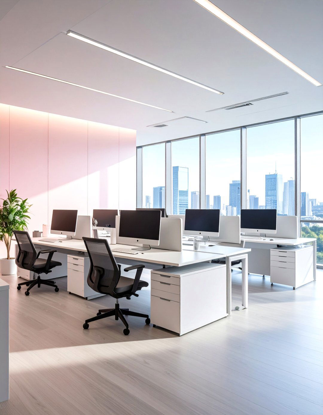 Ombre Gradient Office Wallpaper to Soothe Screens - 25 office wallpaper ideas
