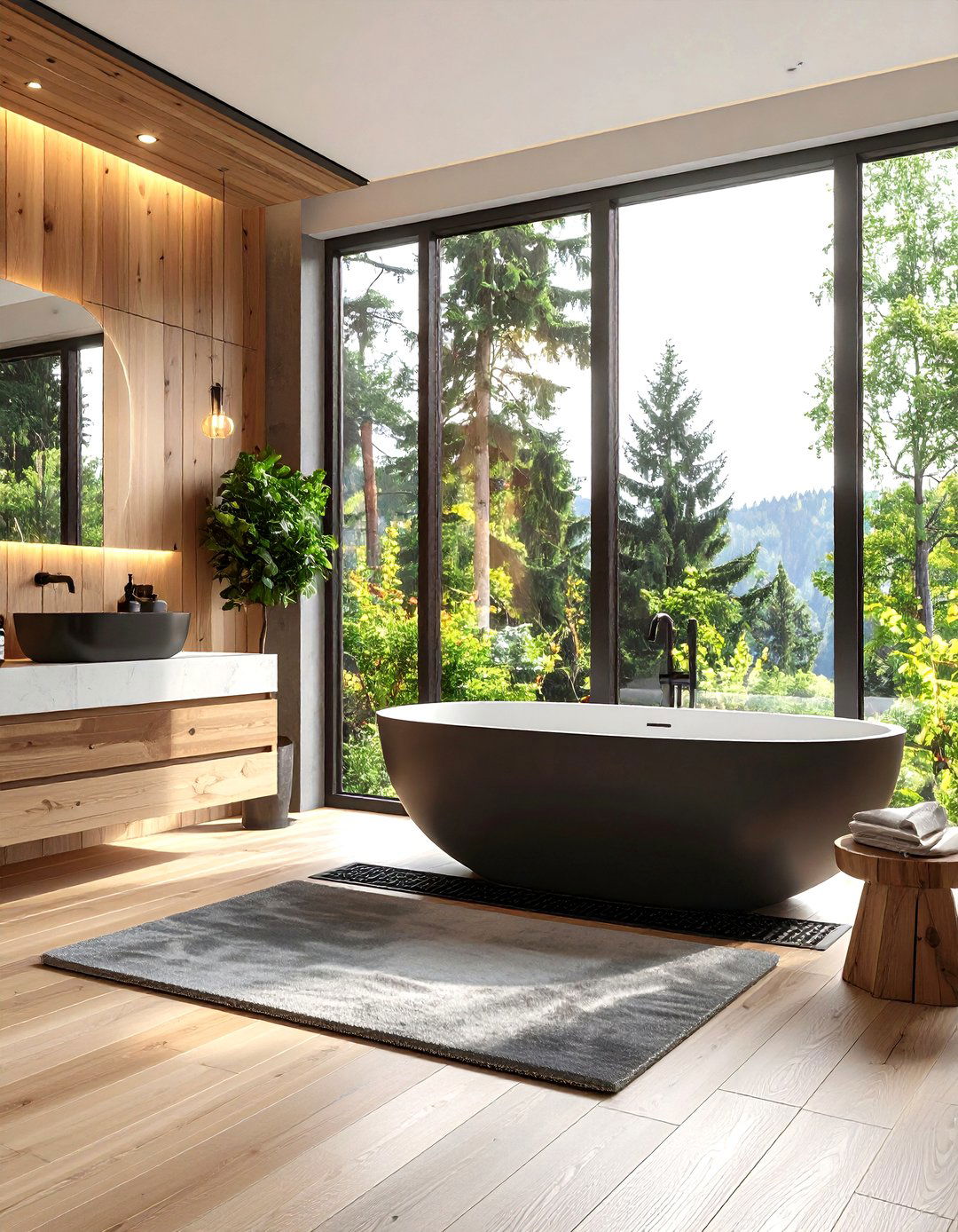 Open Concept Master Suite Bathroom Retreat - 25 bathroom with black fixtures