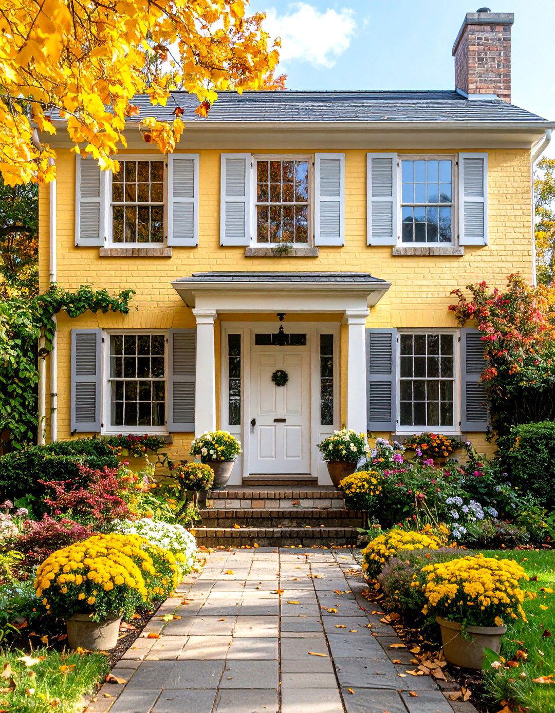 Optimistic Yellow Exterior Brick Paint Color Sunshine Glow - 25 exterior brick paint color ideas