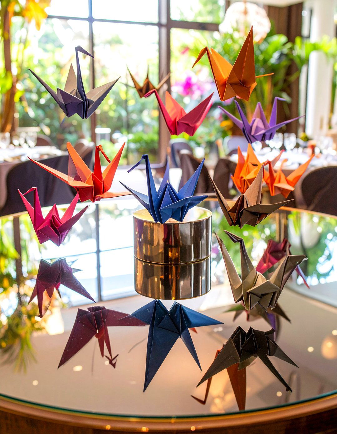 Origami Paper Art Centerpiece - 25 non-floral wedding centerpiece ideas