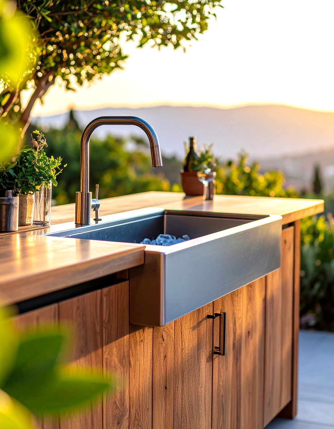 Outdoor Bar Sink With Ice Trough - 25 outdoor sink ideas