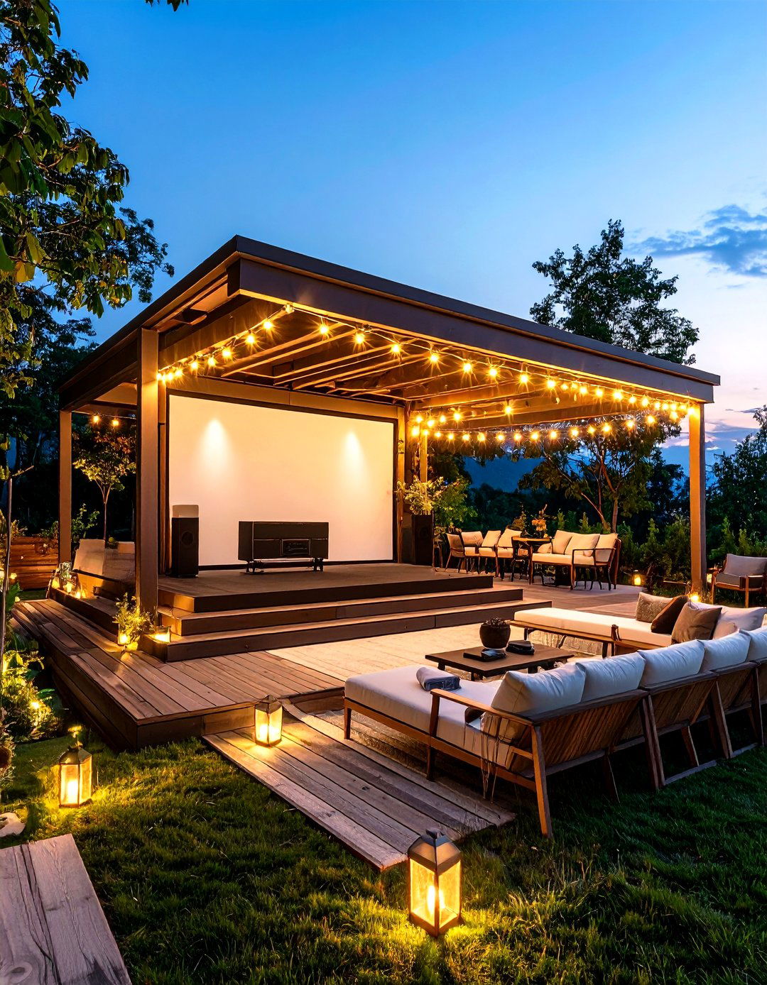 Outdoor Cinema Pavilion for Starry Screenings - 25 outdoor pavilion ideas