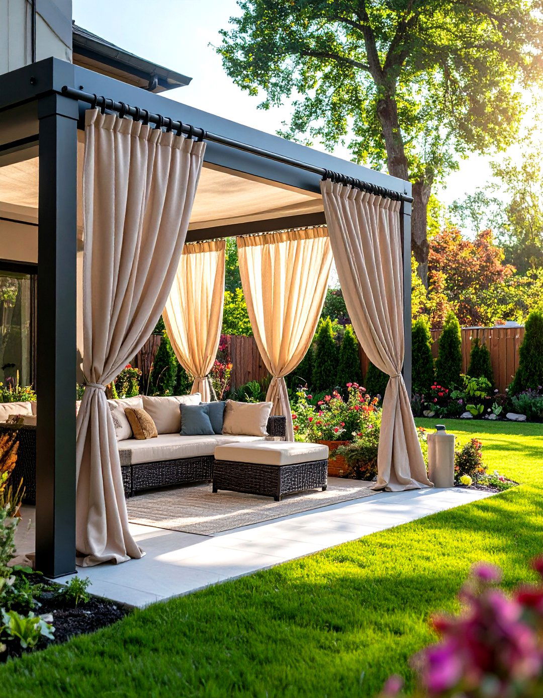 Outdoor Curtain Privacy Screen - 25 outdoor privacy screen ideas