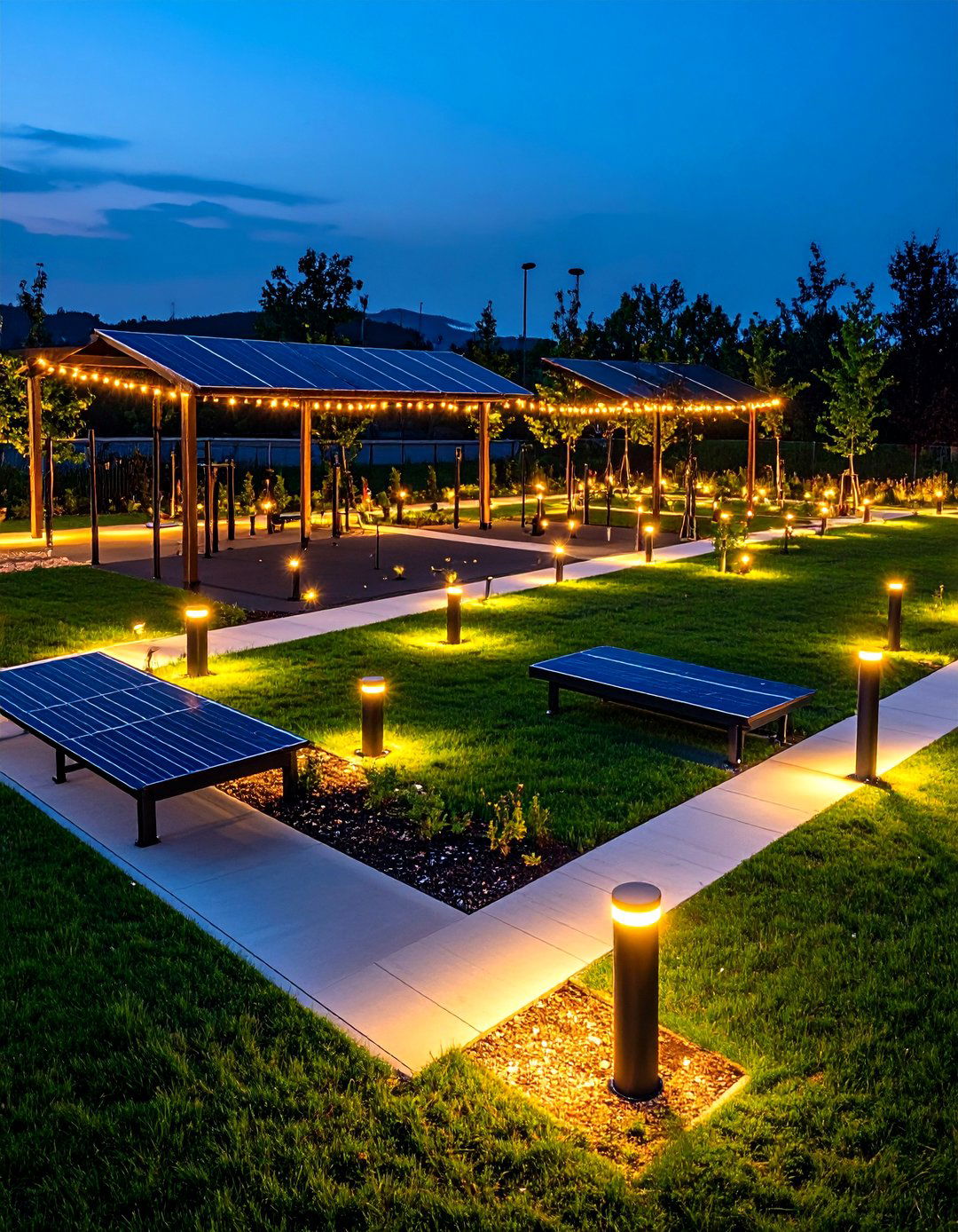 Outdoor Gym Lighting for Night Time Training - 25 outdoor gym ideas