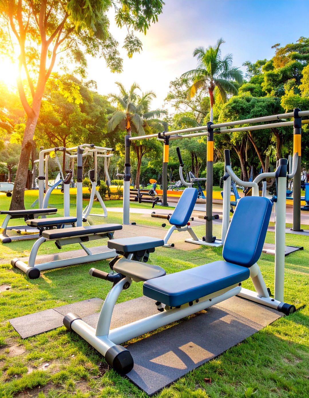 Outdoor Gym for Seniors Featuring Low Impact Machines - 25 outdoor gym ideas