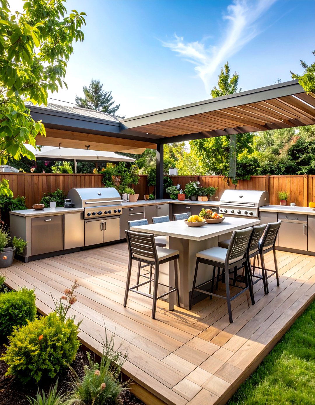 Outdoor Kitchen Patio Deck That Doubles as a Social Hub - 25 patio deck ideas