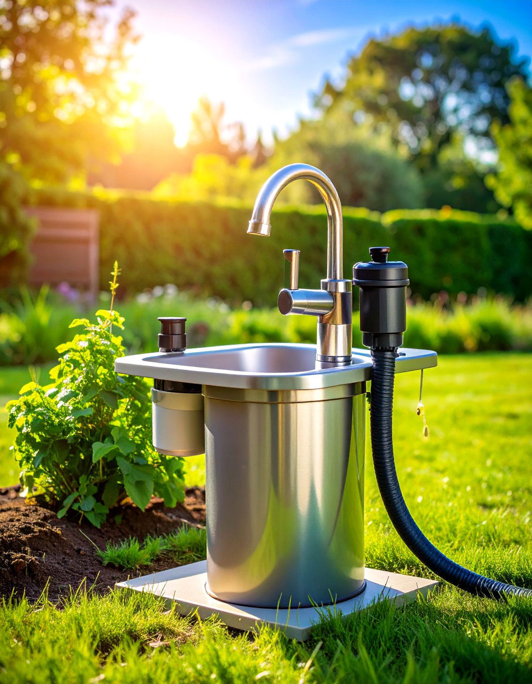 Outdoor Sink With Inline Produce Filter - 25 outdoor sink ideas