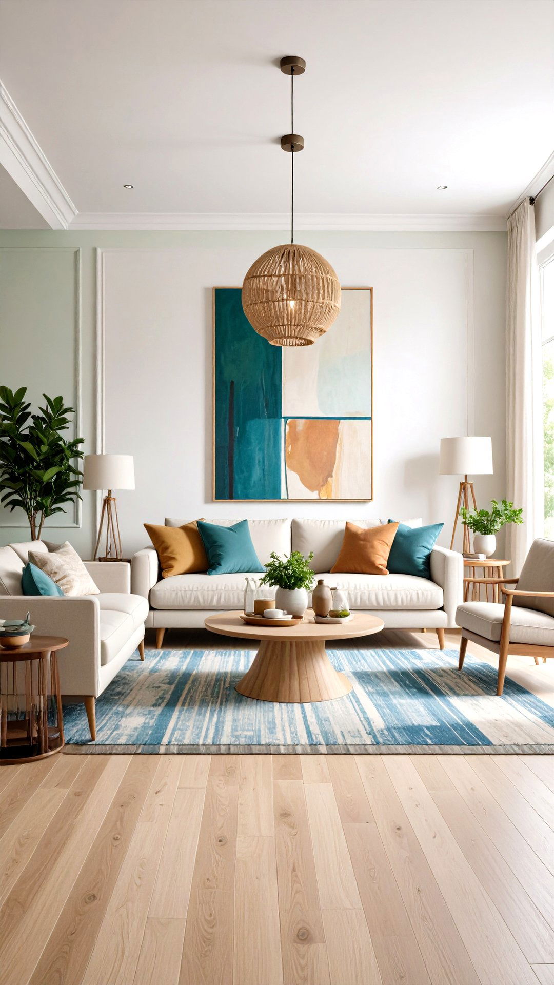Oversized Artwork as Commanding Focal Point - 25 aesthetic living room ideas