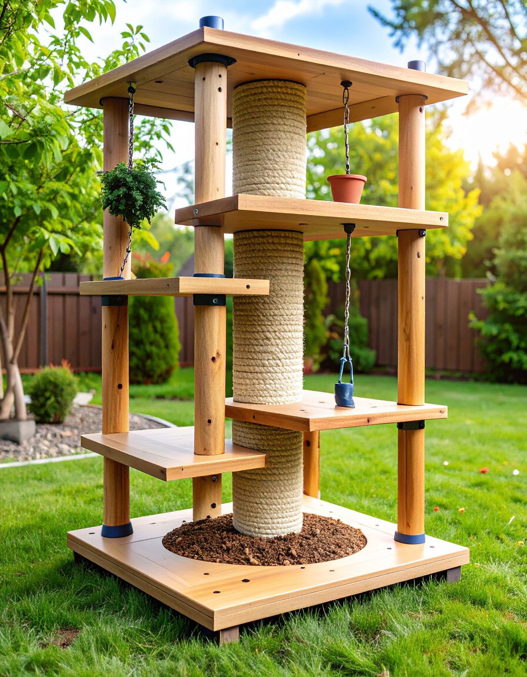 PVC Pipe Modular Outdoor Cat Tree - 25 outdoor cat tree ideas