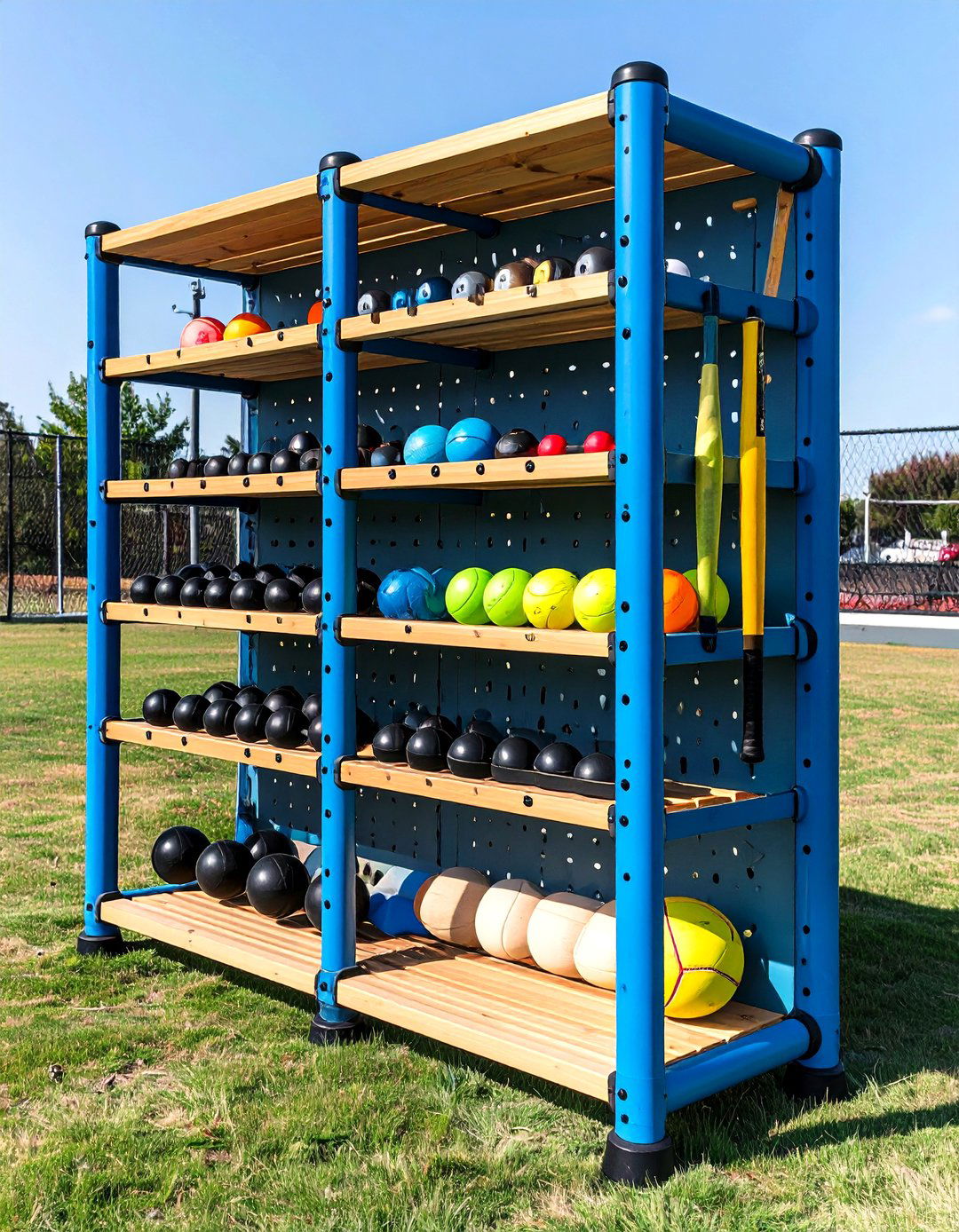 PVC Pipe Sports Rack Outdoor Storage Hack - 25 outdoor storage ideas