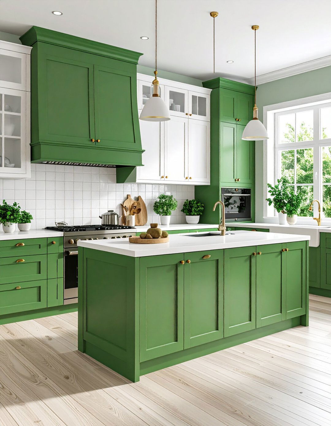 Paint Lower Cabinets a Bold Accent Color - 25 one wall kitchen ideas
