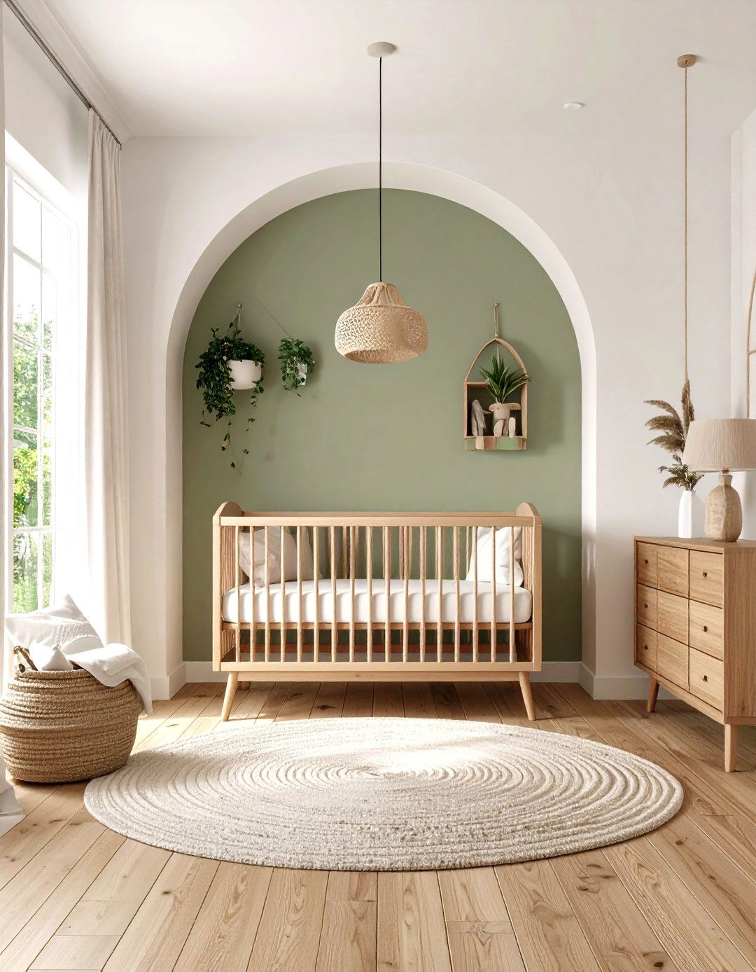 Painted Arch Accent Wall - 25 nursery accent wall ideas