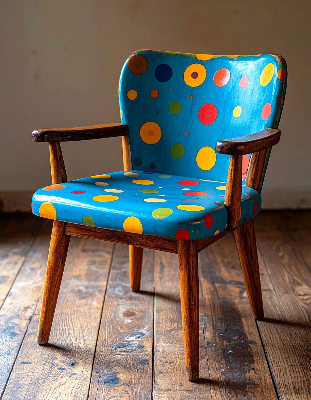 Painted Furniture Chair Adorned with Polka Dots - 25 painted furniture ideas
