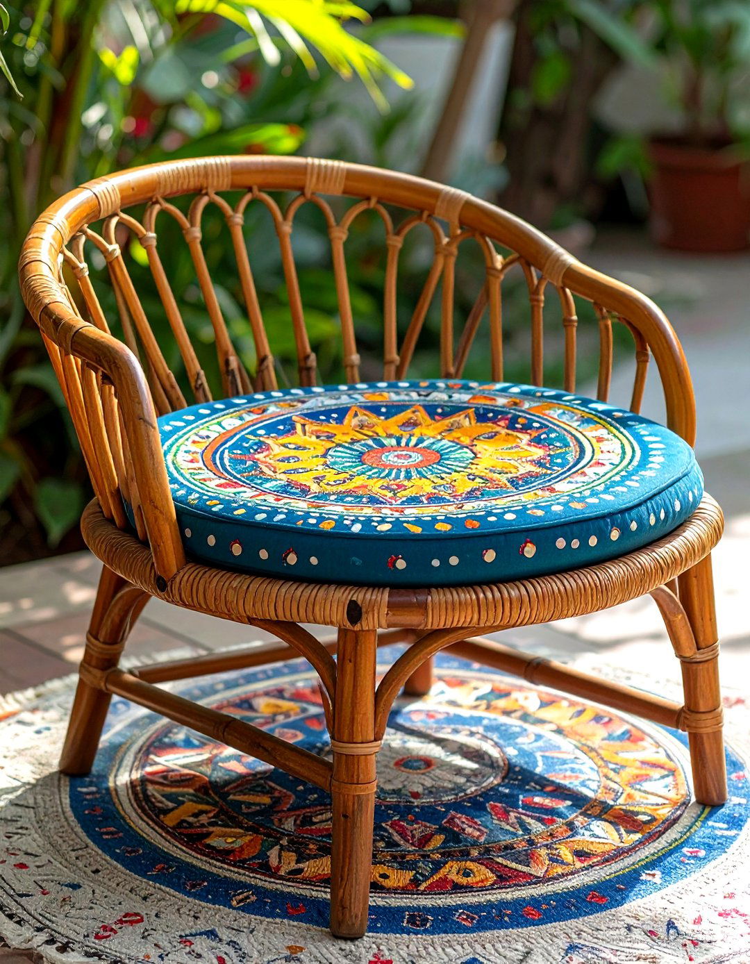 Painted Furniture Chair with Bohemian Mandala Design - 25 painted furniture ideas