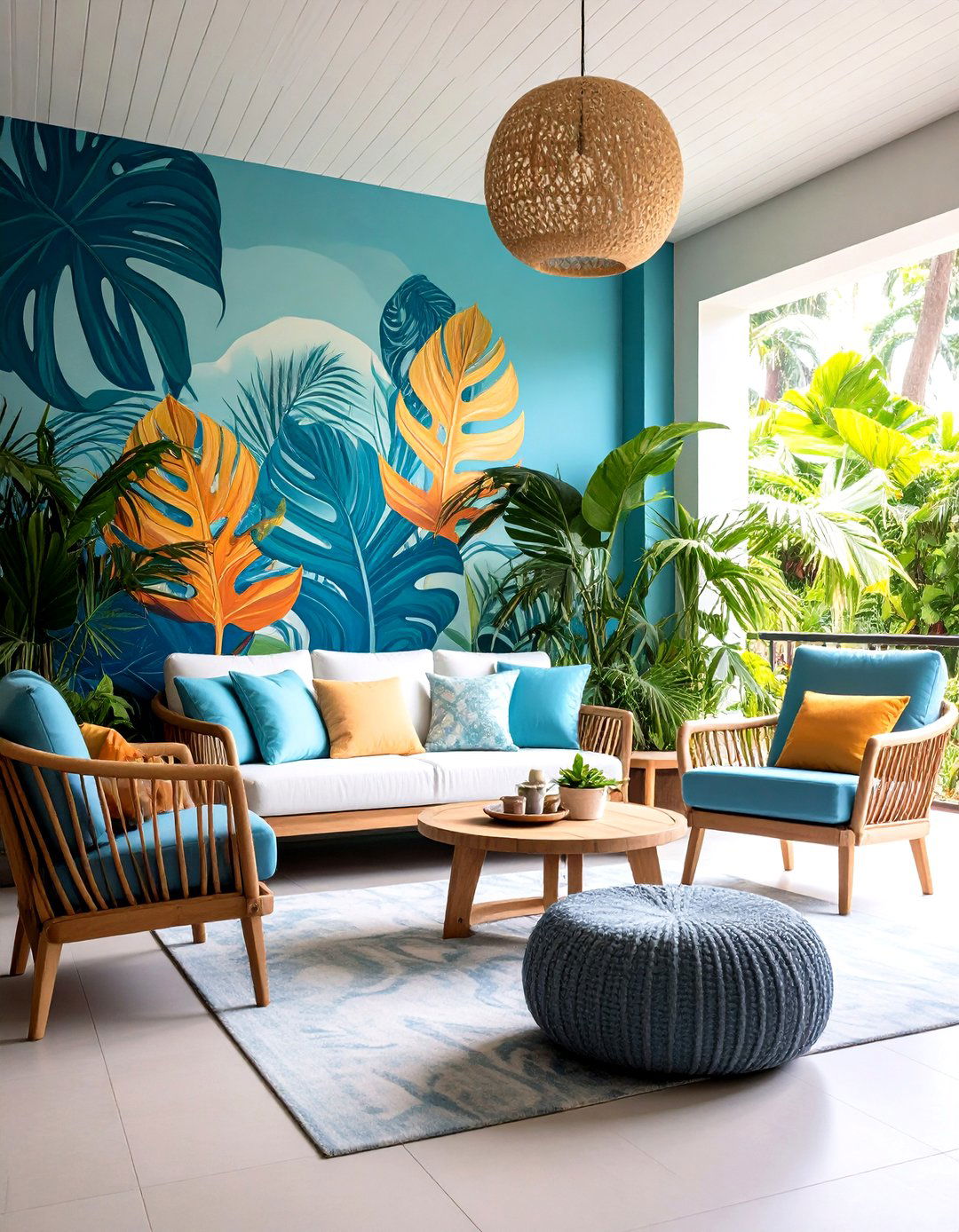 Painted Mural Outdoor Wall Decor Backdrop - 25 outdoor wall decor ideas