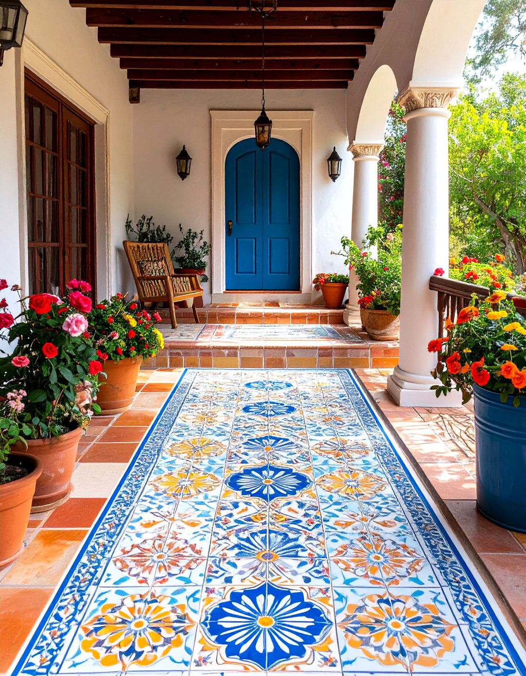 Painted and Stenciled Deck Flooring - 25 deck flooring ideas