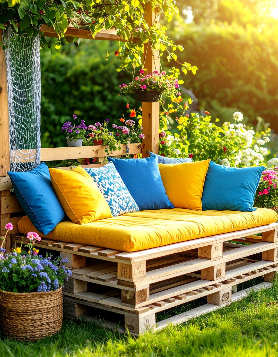 Pallet Daybed Reading Nook - 25 outdoor reading nook ideas