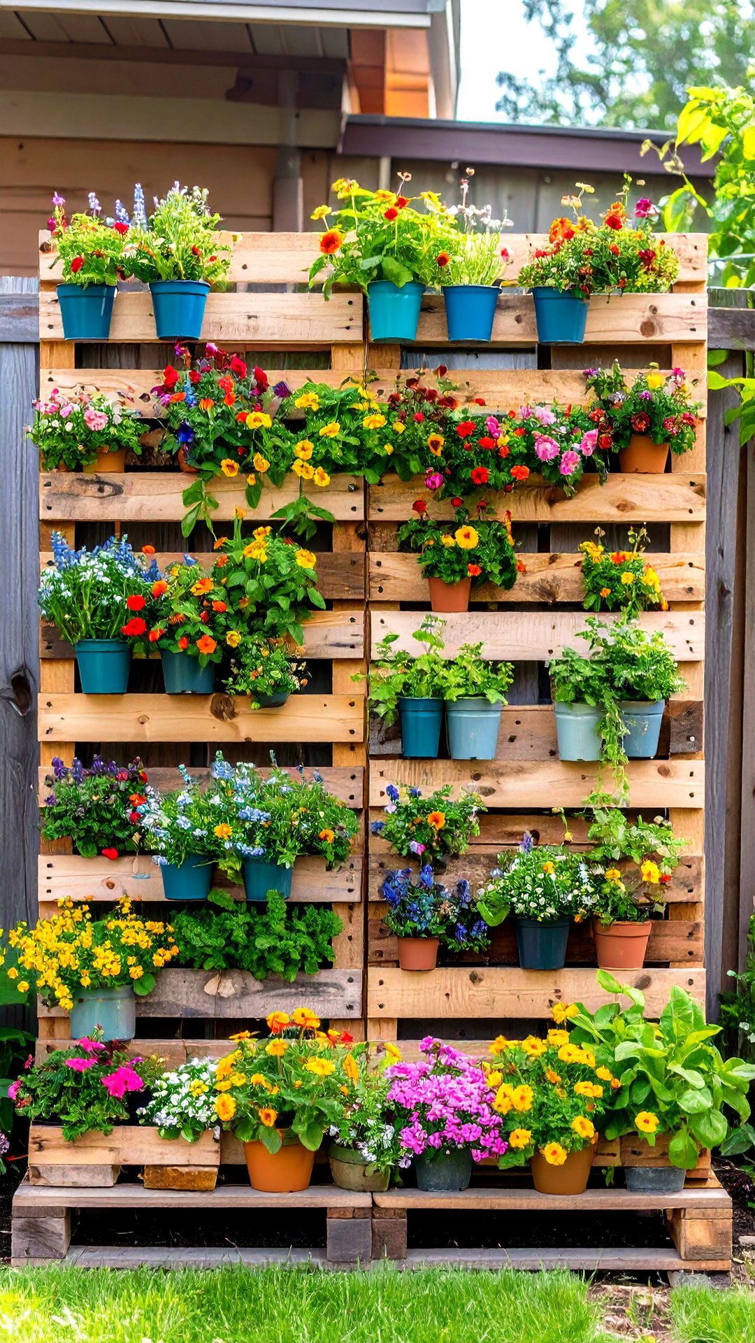 Pallet Planter Garden Wall as Budget DIY - 25 garden wall ideas