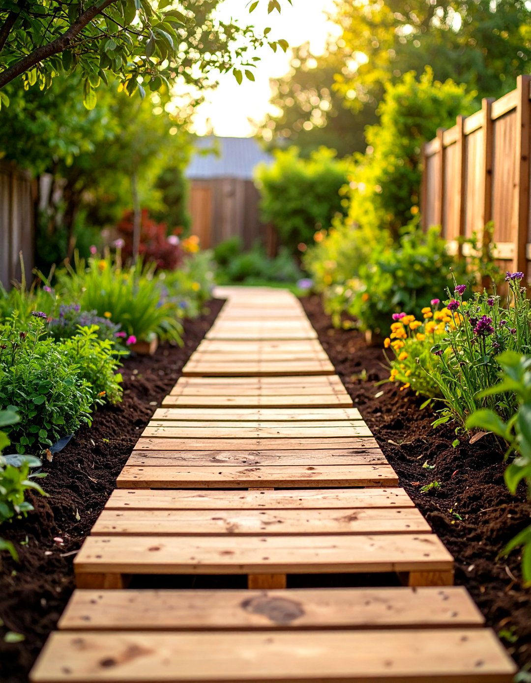 Pallet Walkway Garden Path - 25 pallet garden ideas