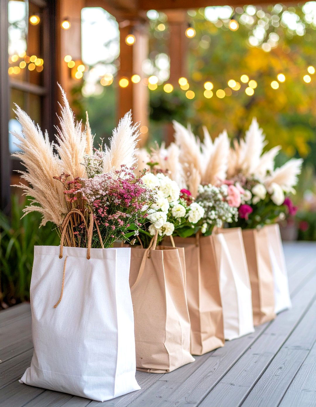 Pampas Confetti Exit - 25 pampas grass wedding decor ideas