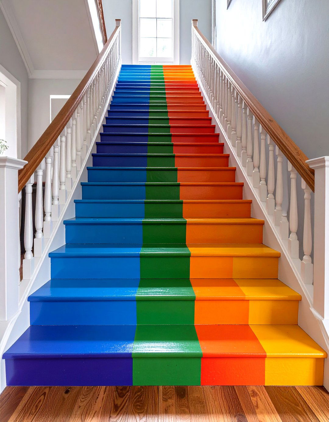 Pantone Palette Painted Stairs Celebrate Color - 25 painted stair ideas